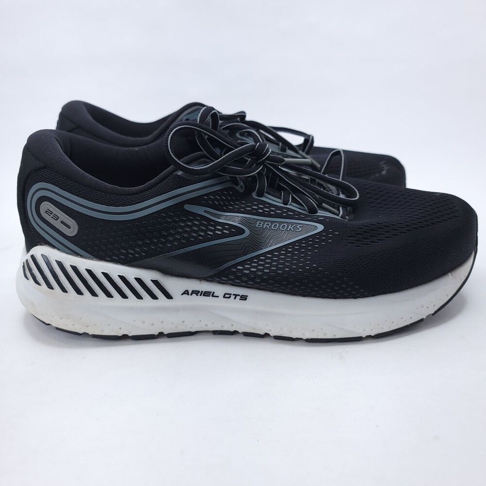 Brooks Women's Ariel GTS 23 Black/White Athletic Shoe Size 11 2E 1203902E090